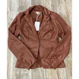 Rosevelvet Faux Leather Jacket Blazer Sz Small
